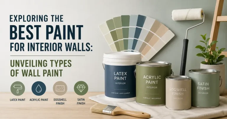 Exploring the Best Paint for Interior Walls Unveiling Types of Wall Paint