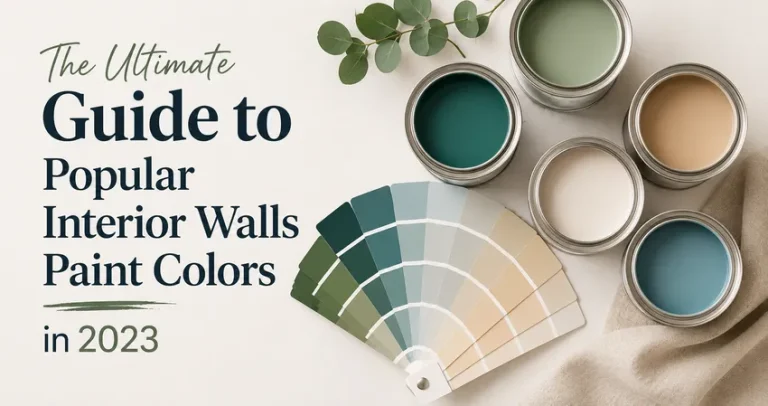 The Ultimate Guide to Popular Interior Walls Paint Colors in 2023